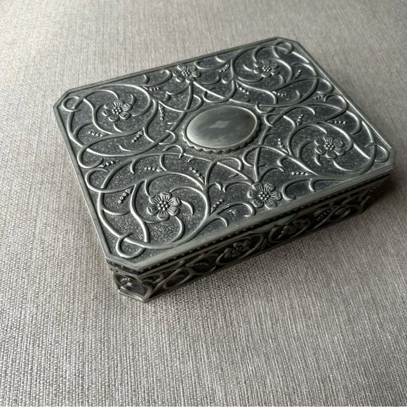 Vintage 70's Godinger Silver Jewelry Box